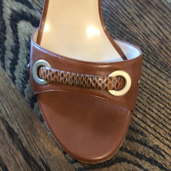 Jimmy Choo tan nappa watersnake slide - Picture 2 of 10